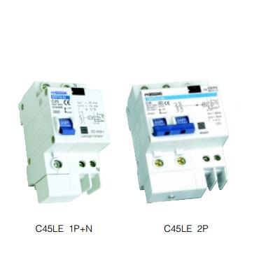 C45LE RCCB Residual Current Operated Circuit Breaker with Over-current Protection